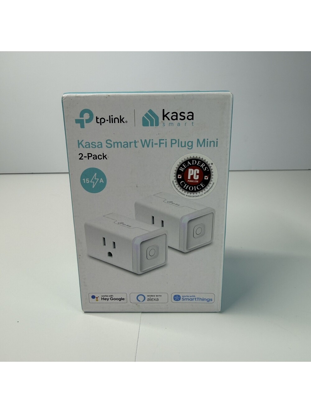 TP-Link Kasa Smart Wi-Fi Plug Mini 2-Pack HS105 KIT 15A Alexa Google Assistant